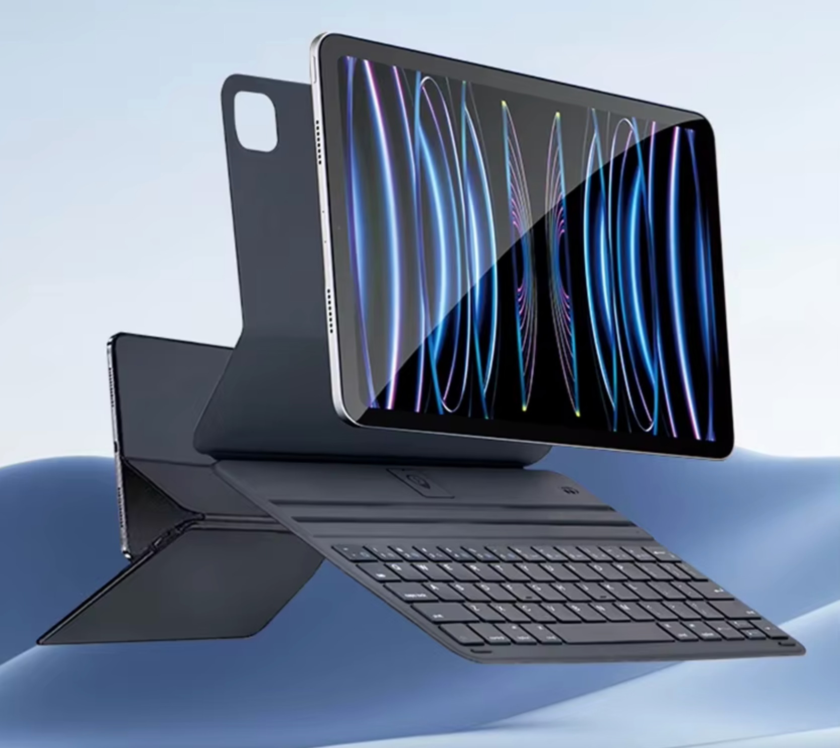 Lightweight Portable Keyboard Case for iPad Air 11/13 2024 M2 – Smart Folio Cover for iPad 10th Gen, Air 4/5 10.9