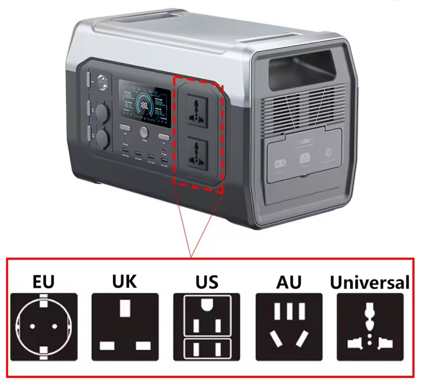 UKFLOW Xpower1000 – 1024Wh 1800W Portable Power Station | 320,000mAh LiFePO4 Battery | Solar Generator for Camping, Home & Outdoor Use (2-Year Warranty)