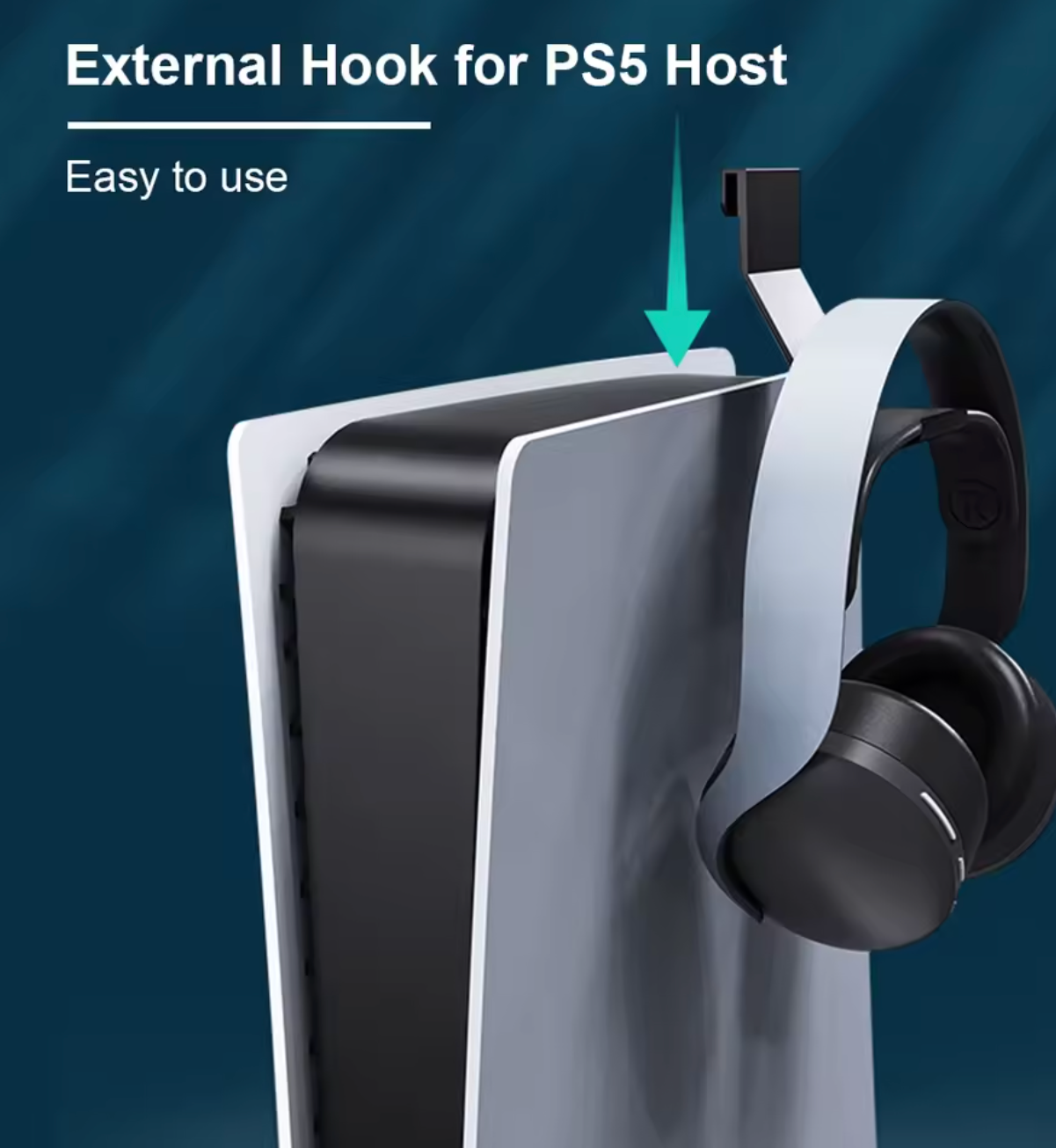 2-Piece Headphone Stand & Controller Hook Hanger for PlayStation 5 (PS5) – Gamepad & Headset Holder Set