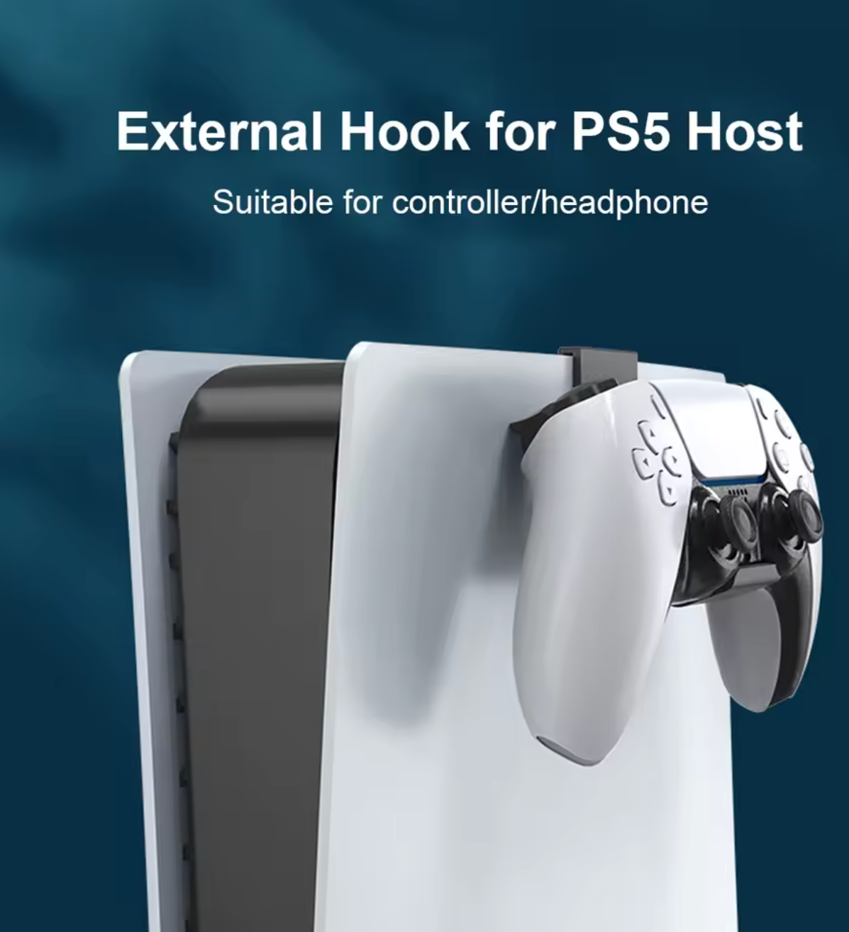 2-Piece Headphone Stand & Controller Hook Hanger for PlayStation 5 (PS5) – Gamepad & Headset Holder Set