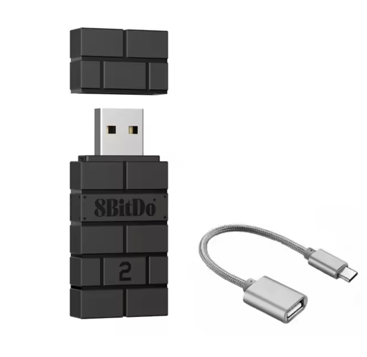 8BitDo Wireless Adapter 2 – Bluetooth Receiver for Nintendo Switch, Windows, macOS, PS4/PS5, and More (PS4/PS5/PC/Switch/Xbox Series