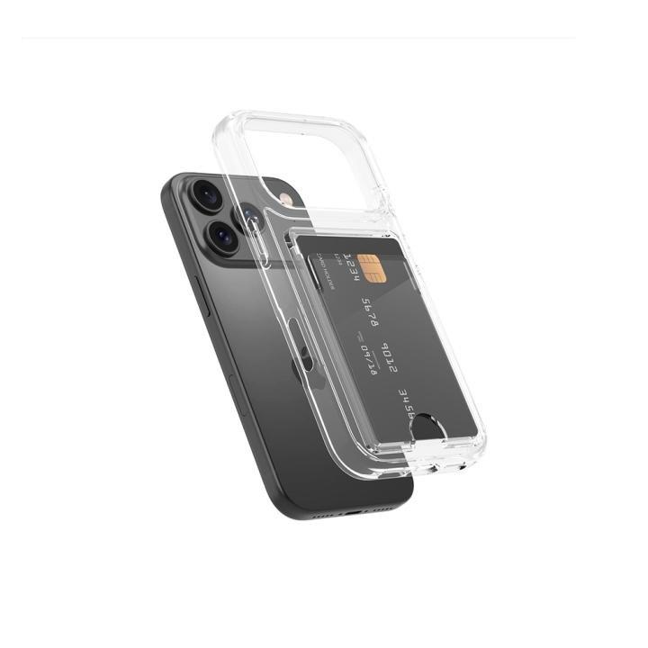 Armor Shockshield Cardholder Case voor iPhone 17 Pro Max – Transparante Antishock Backcover met Pasjeshouder, Verstevigde Hoeken & MagSafe-Compatibel