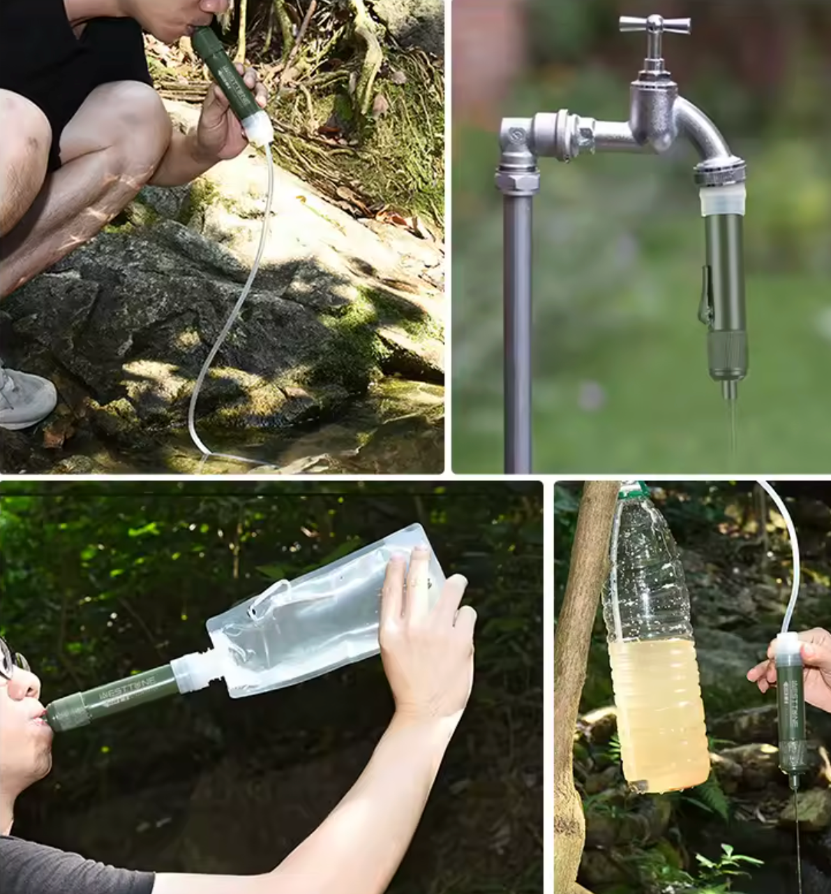 Outdoor Waterfilter L630 – 0.1 Micron Draagbare Survival Waterzuiveraar 4000L Capaciteit – Voor Kamperen, Wandelen, Reizen & Noodsituaties