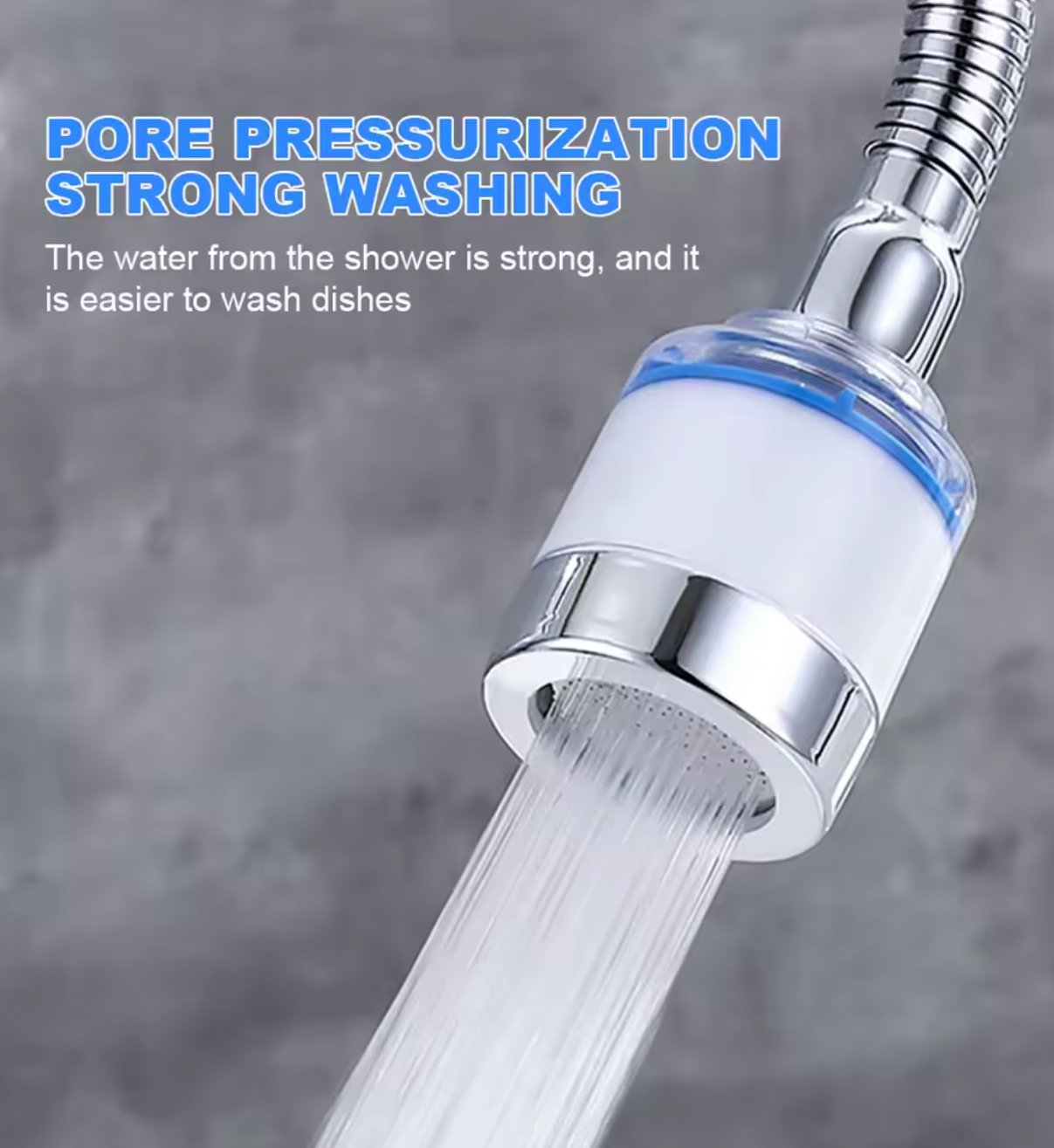 Whirlypool Kraan Water Schoon Filter Purifier 360° Roterende Spatfilter Kraanadapter met Waterbesparend Ontwerp & PP-Katoen Filter – Voor Keuken & Badkamer