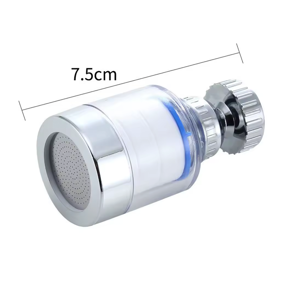 Whirlypool Kraan Water Schoon Filter Purifier 360° Roterende Spatfilter Kraanadapter met Waterbesparend Ontwerp & PP-Katoen Filter – Voor Keuken & Badkamer