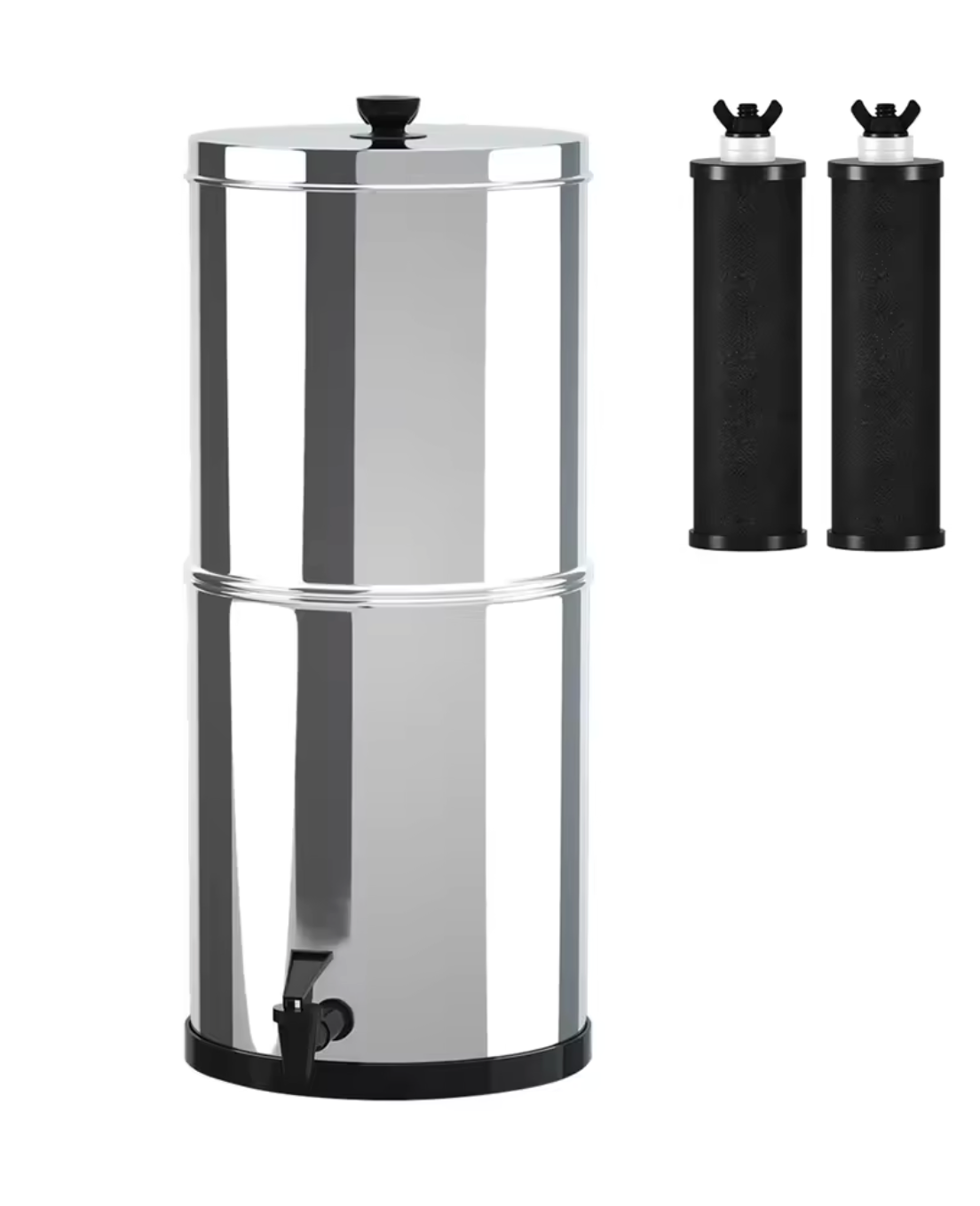 Daikin Roestvrijstalen Waterfiltersysteem 1,5 Gallon – Draagbare Buitenfilter met Dubbel Zuiveringselement, Actieve Kool & UF-Membraan – Voor Kamperen, Wandelen & Thuisgebruik