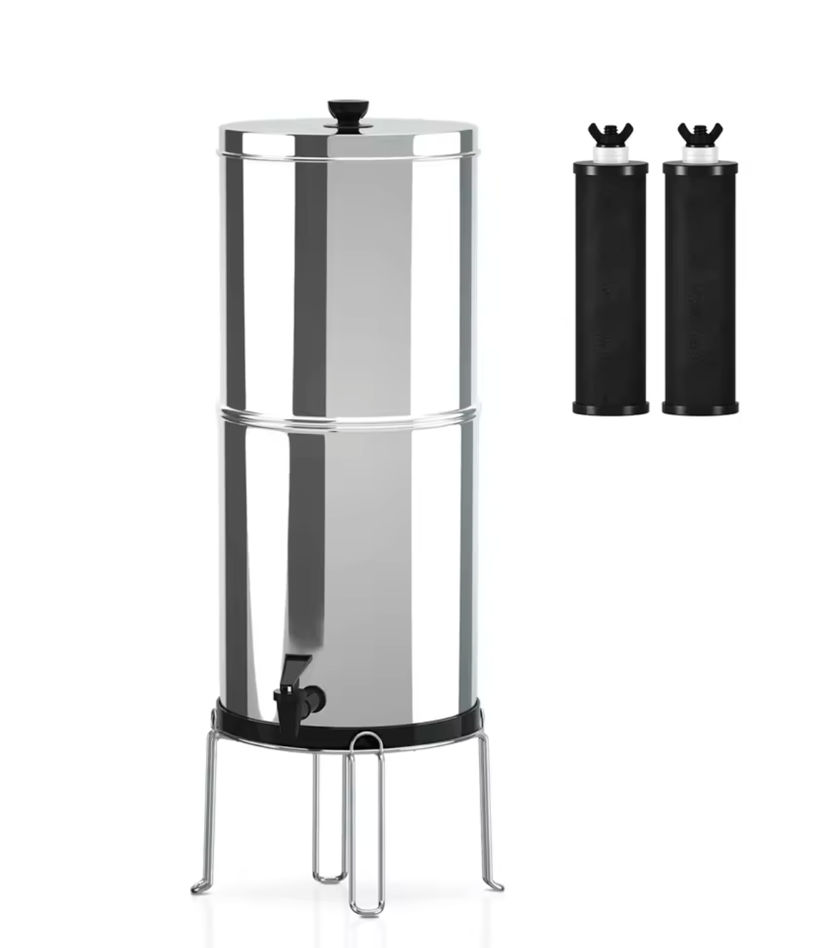 Daikin Roestvrijstalen Waterfiltersysteem 1,5 Gallon – Draagbare Buitenfilter met Dubbel Zuiveringselement, Actieve Kool & UF-Membraan – Voor Kamperen, Wandelen & Thuisgebruik