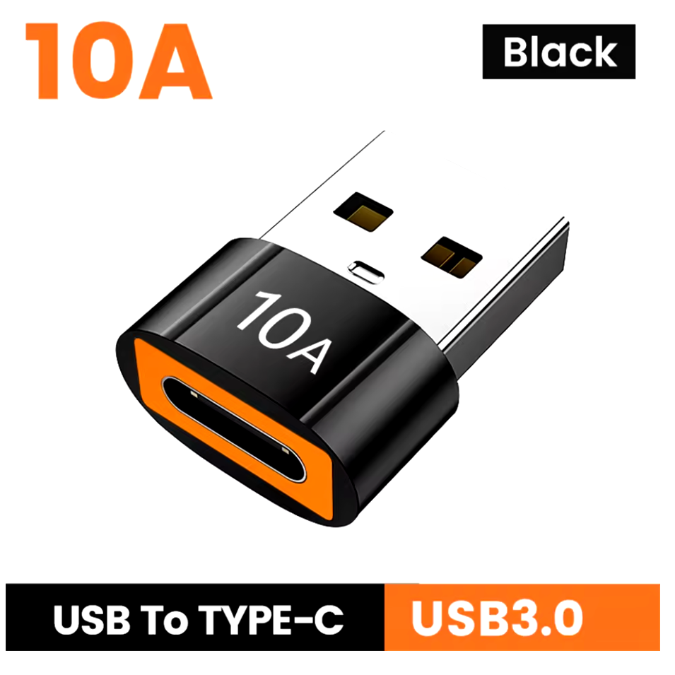 QNBILI 10A USB-A to USB-C OTG Adapter – Type-C to USB 3.0 Converter | Fast Data Transfer & Charging