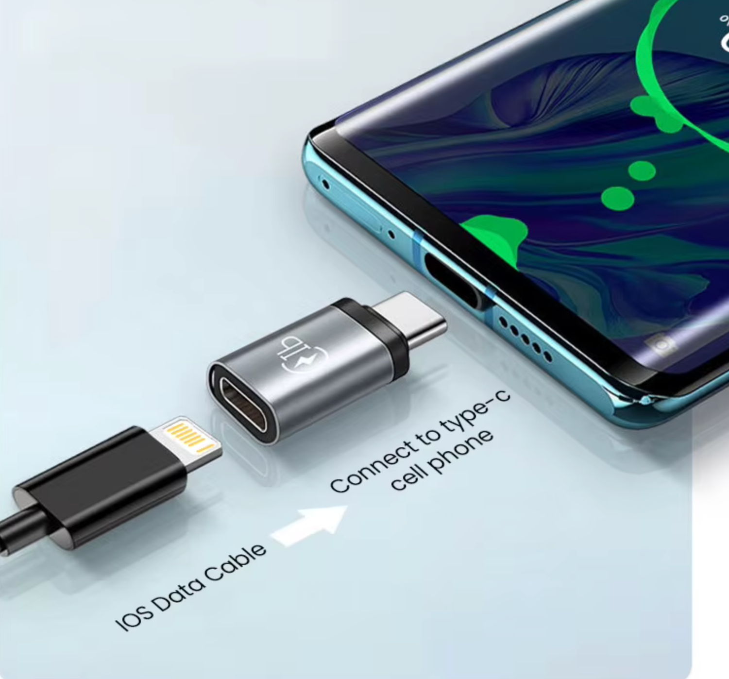 LAF USB-C Adapter – Type-C Male to Lightning Female Converter | Fast Charging & Data Sync