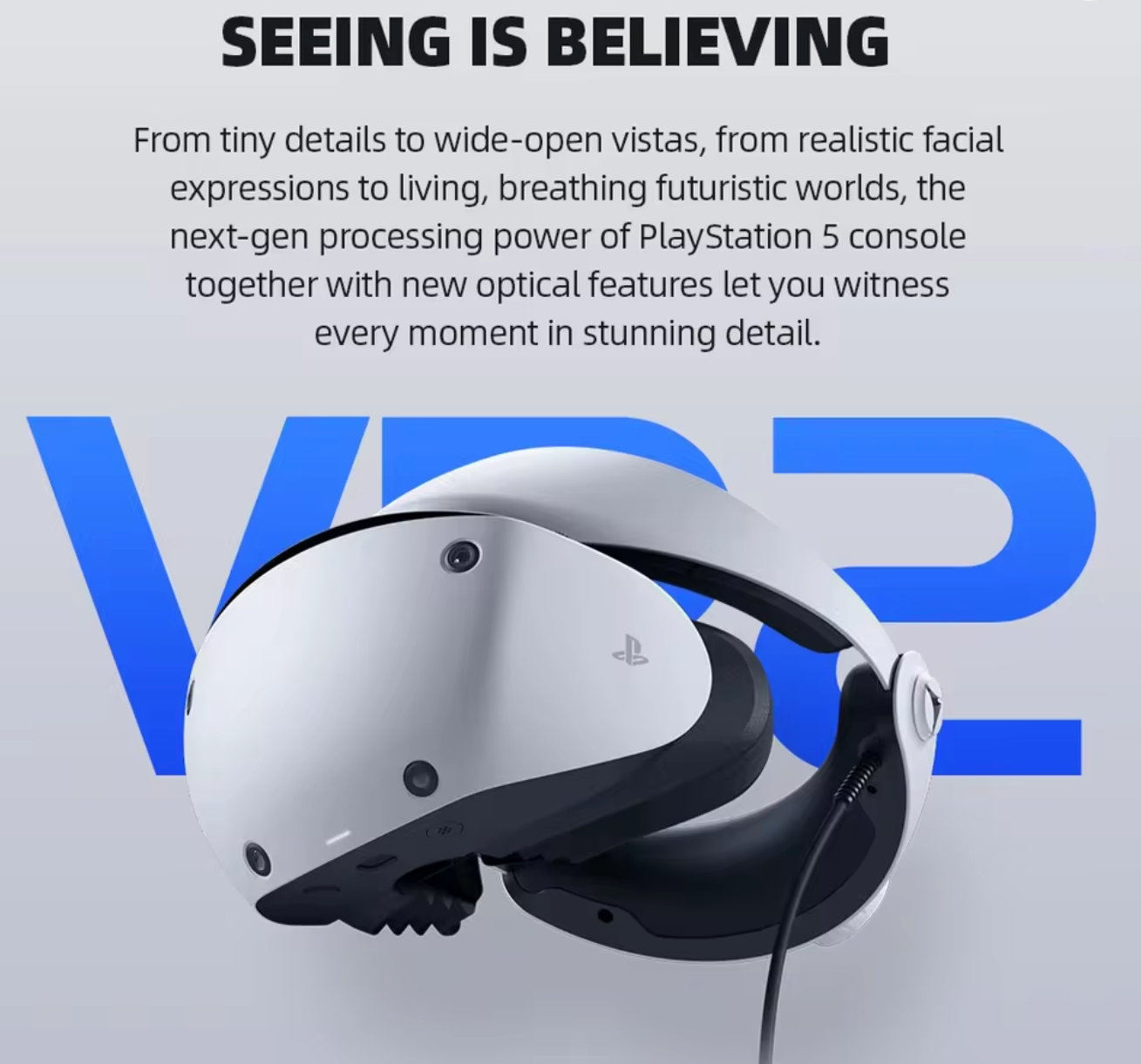 Sony PlayStation VR2 (PS VR2) – Virtual Reality Headset for PS5 with OLED Display & 3D Immersion