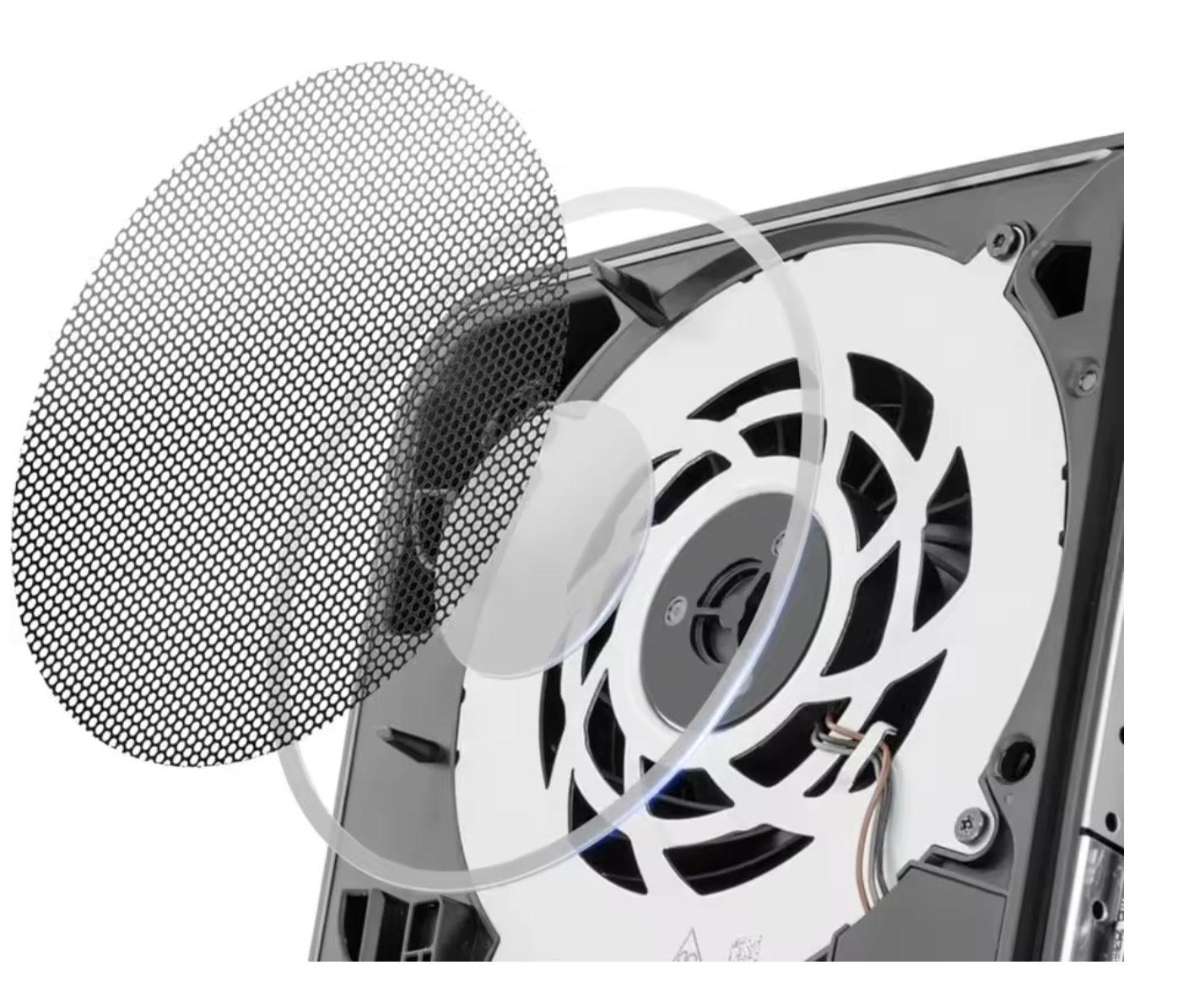 PS5 Console Fan Dust Filter – Anti-Dust Mesh Cover for PlayStation 5 / PS5 Pro Console Cooling Vents – PVC Protective Case Accessory