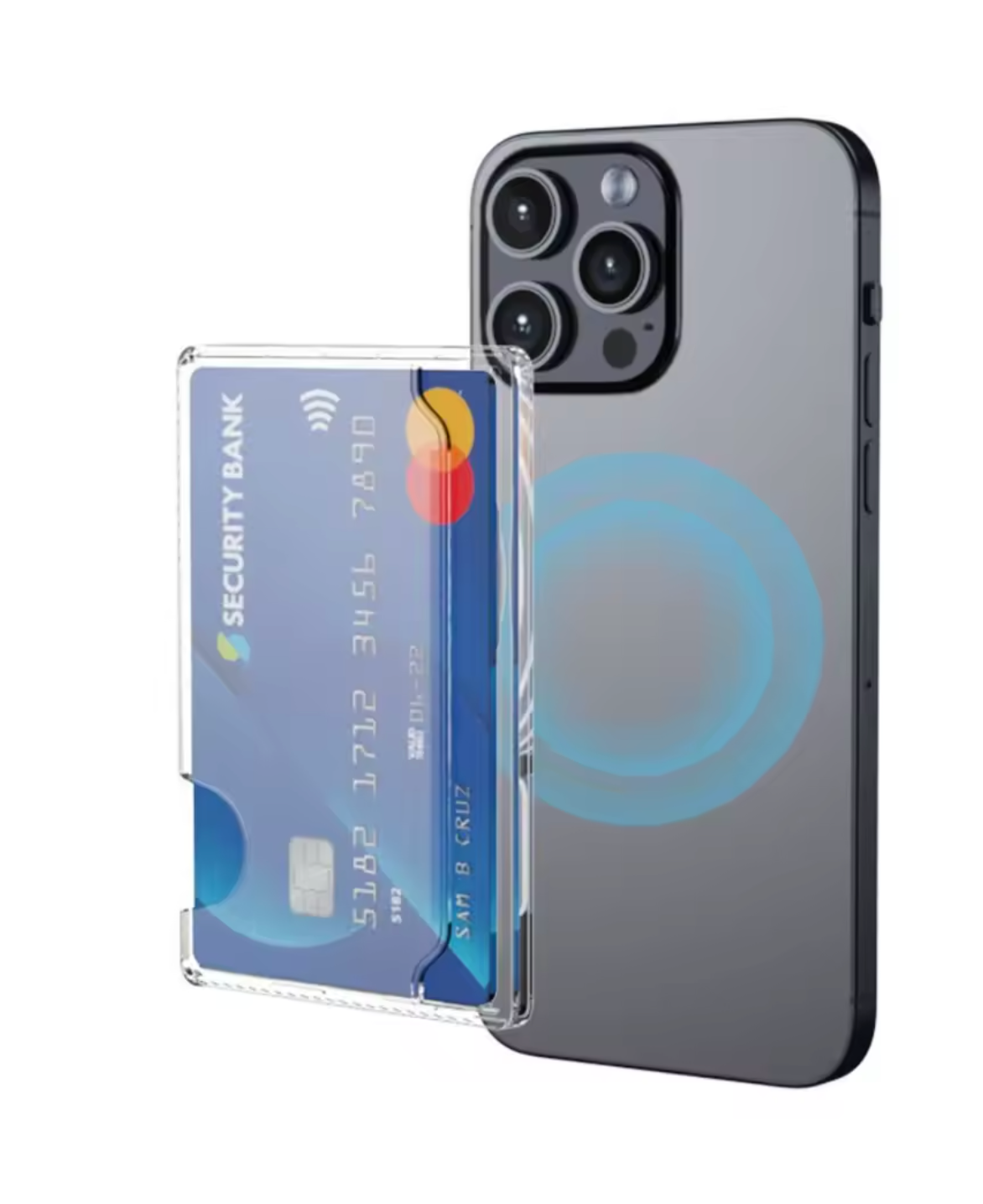 Magsafe Magnetic Transparent Card Holder for iPhone & Samsung