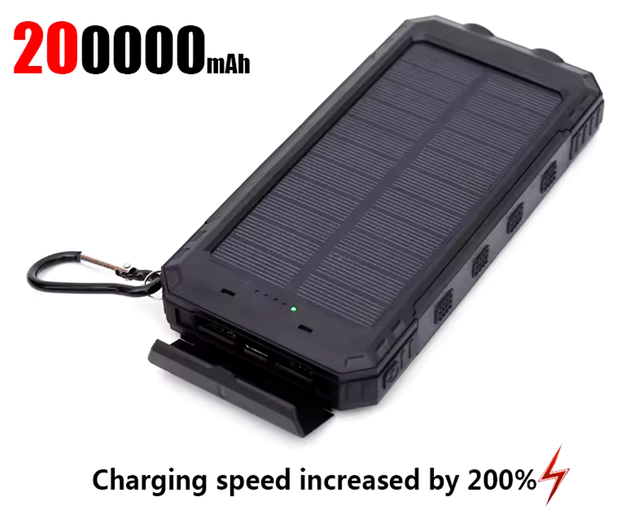 Xiaomi 20000mAh Solar Power Bank – Portable USB Charger with Compass & Light for iPhone, Android, Tablets USB-A & USB-C Fast Charging