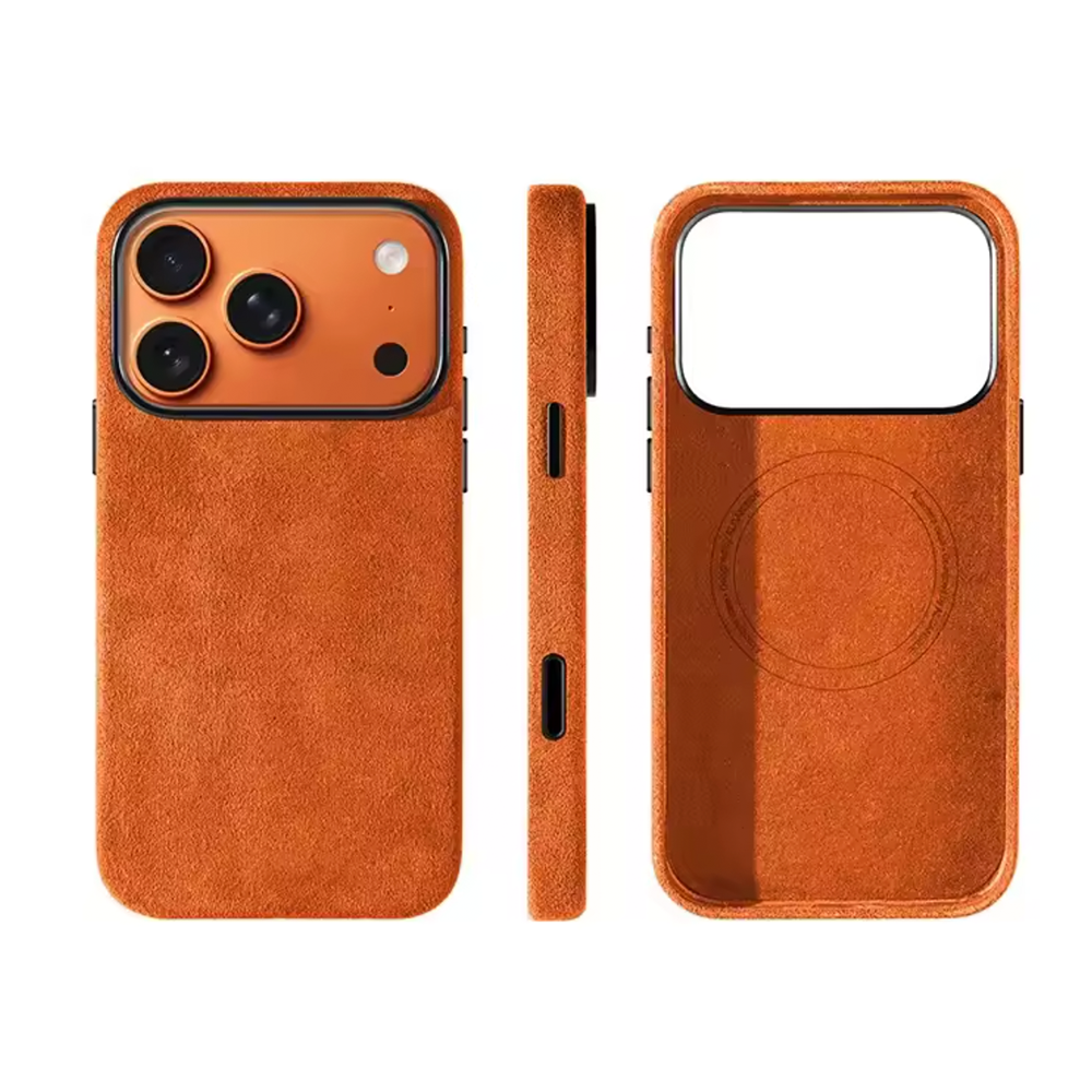 Alcantara Hoesje voor iPhone 17 Pro Max MagSafe Dark Blue