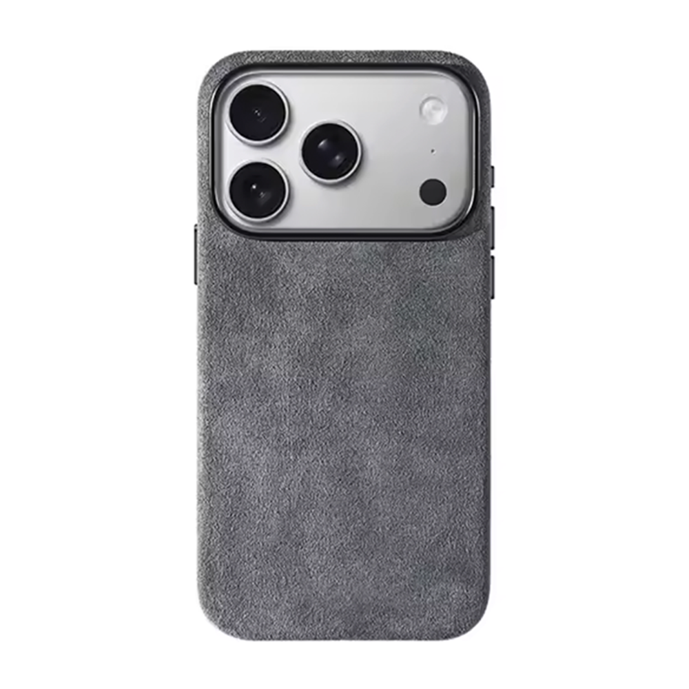 Alcantara Hoesje voor iPhone 17 Pro Max MagSafe Grey