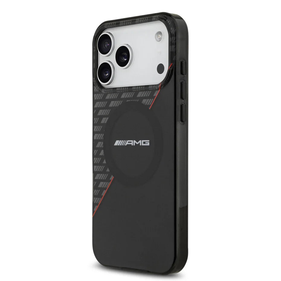 AMG iPhone 17 Pro Max Backcover Hoesje – MagSafe Compatible – Double Layer Shockproof Case – Red Line Edition