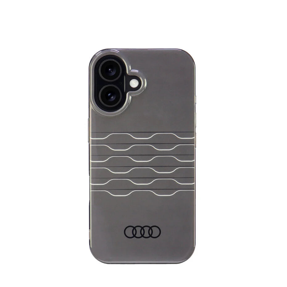 Audi iPhone 16 Achterkant hoesje IML A6 Zwart