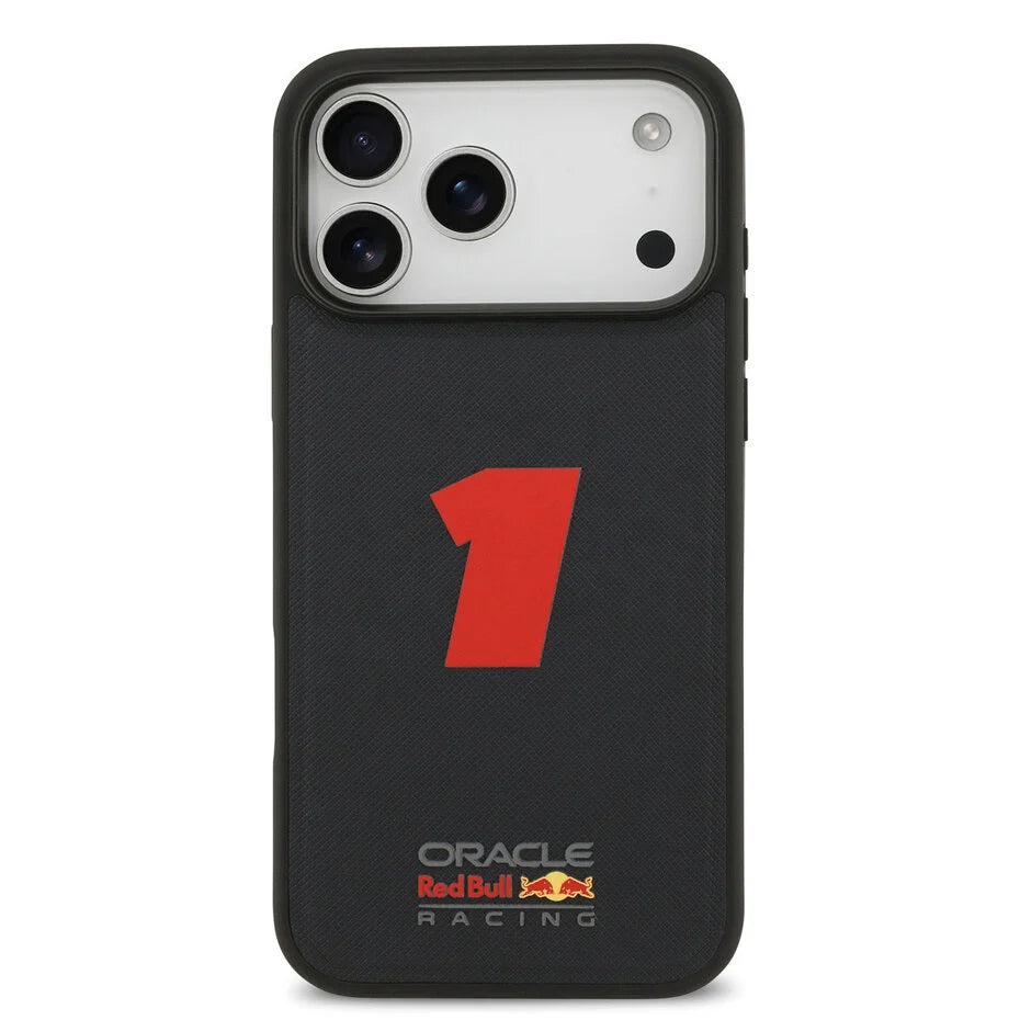 Red Bull Racing iPhone 17 Pro Max Backcover Hoesje – MagSafe – Mesh Design met 3D Rubber Number 1 – Schokbestendig & Premium Motorsport Case Navy
