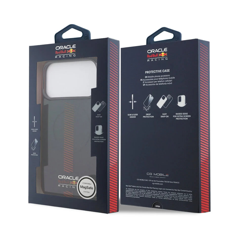 Red Bull Racing iPhone 17 Pro Max Backcover Hoesje – MagSafe Compatibel – Double Layer Antishock Bescherming – Powerbar Design – Navy