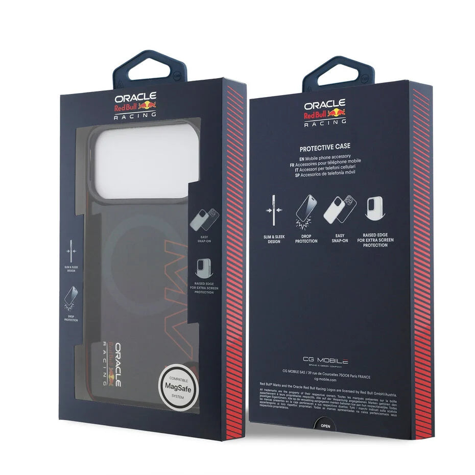 Red Bull Racing iPhone 17 Pro Max Backcover Hoesje – MagSafe Compatible – Double Layer Shockproof Case – Vertical MV 1 Edition Navy