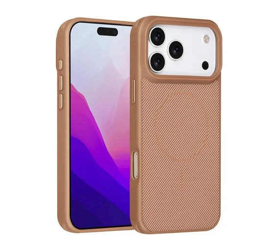 Nekit iPhone 17 Pro Max Backcover Hoesje – MagSafe Compatible Carbon Fiber Shockproof Case – Ultralicht, Valbestendig & Premium Grip Blauw