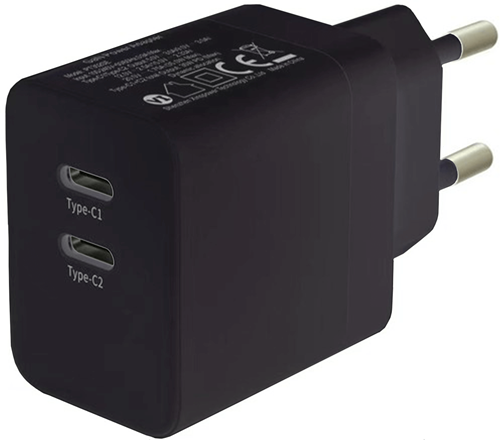 Dubbele 2x USB-C-adapter PD 35W 3A supersnelle oplader