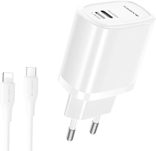 iPhone Charger Quick Dual Port Charger with 1m Type-C to Lightning Cable